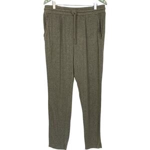 AnyBody Womens L Hacci Ruffle Pocket Slim Leg Knit Pants A349806 Beige Oatmeal